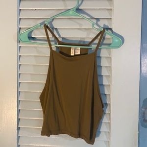 Olive Crop Tank